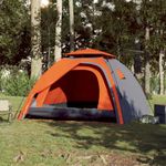 Sport si Outdoor - Camping - Corturi camping - Cort camping cupola 4 persoane, gri/portocaliu, setare rapida - Infinity.ro
