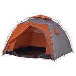 Sport si Outdoor - Camping - Corturi camping - Cort camping cupola 4 persoane, gri/portocaliu, setare rapida - Infinity.ro