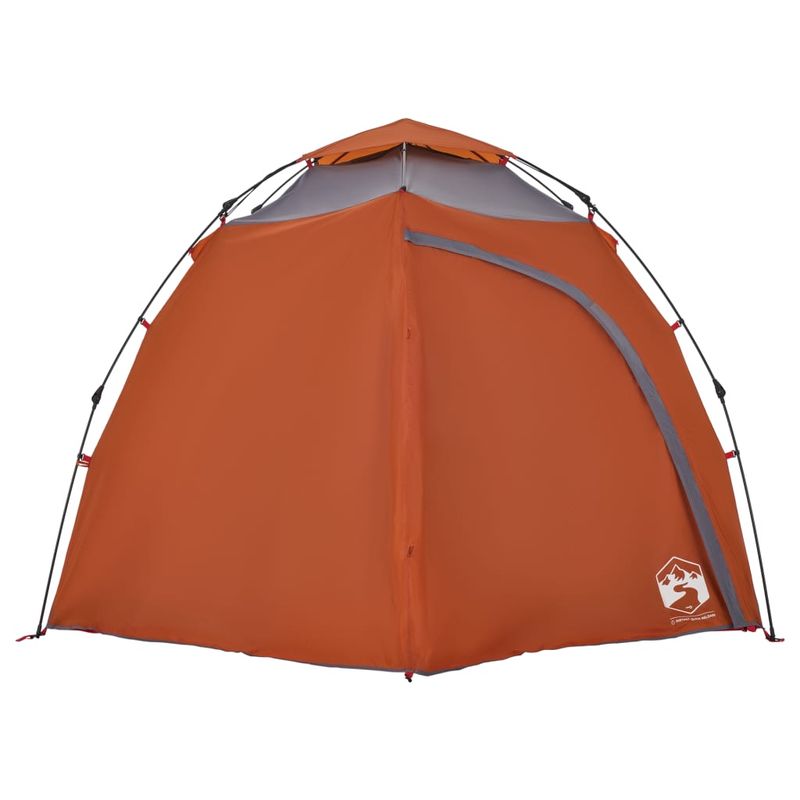 Sport si Outdoor - Camping - Corturi camping - Cort camping cupola 4 persoane, gri/portocaliu, setare rapida - Infinity.ro