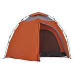 Sport si Outdoor - Camping - Corturi camping - Cort camping cupola 4 persoane, gri/portocaliu, setare rapida - Infinity.ro