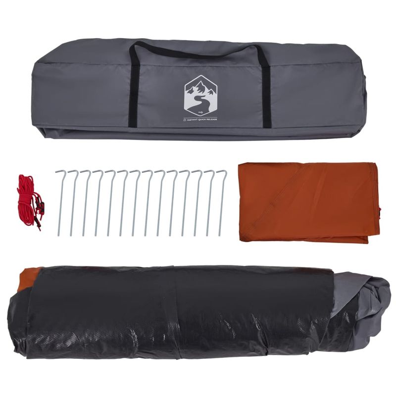 Sport si Outdoor - Camping - Corturi camping - Cort camping cupola 4 persoane, gri/portocaliu, setare rapida - Infinity.ro