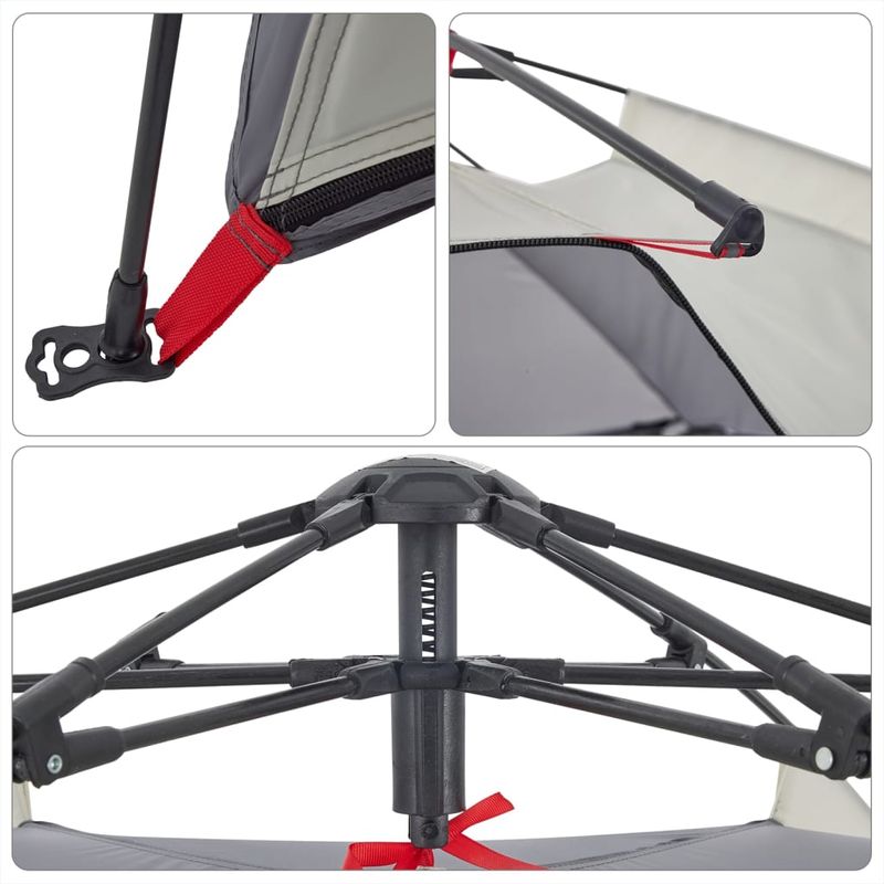 Sport si Outdoor - Camping - Corturi camping - Cort camping 3 persoane gri impermeabil setare rapida - Infinity.ro