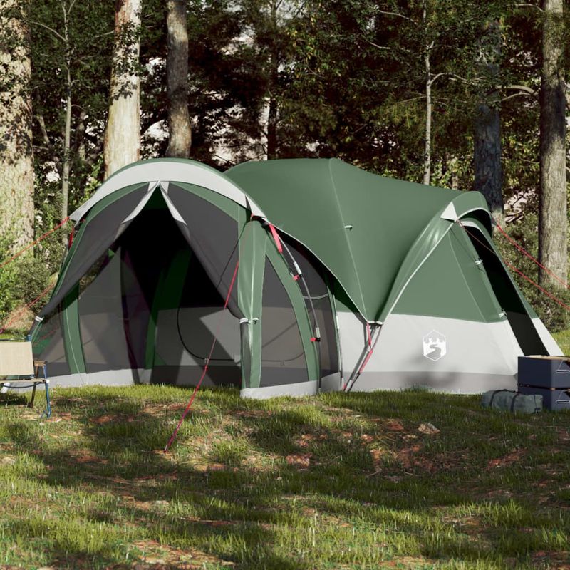 Sport si Outdoor - Camping - Corturi camping - Cort de familie Tipi pentru 8 persoane, verde, impermeabil - Infinity.ro