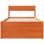 Casa si Gradina - Mobilier - Paturi si accesorii - Paturi - Cadru de pat cu sertare, maro ceruit, 90x190 cm, lemn de pin - Infinity.ro
