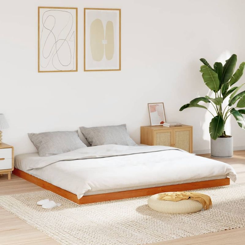 Casa si Gradina - Mobilier - Paturi si accesorii - Paturi - Cadru de pat, maro ceruit, 180x200 cm, lemn masiv de pin - Infinity.ro