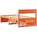 Casa si Gradina - Mobilier - Paturi si accesorii - Paturi - Cadru de pat cu sertare, maro ceruit, 90x190 cm, lemn de pin - Infinity.ro