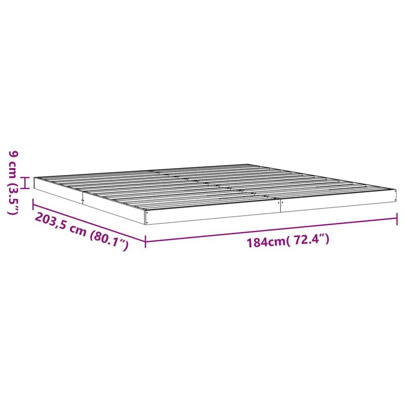Casa si Gradina - Mobilier - Paturi si accesorii - Paturi - Cadru de pat, maro ceruit, 180x200 cm, lemn masiv de pin - Infinity.ro