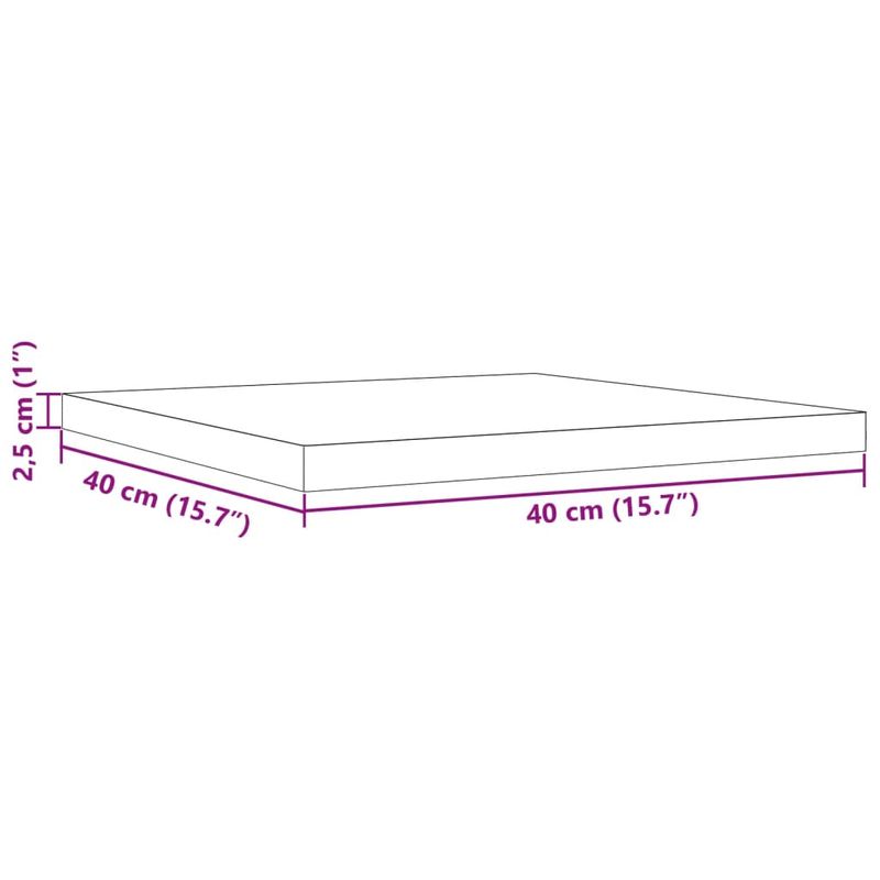 Casa si Gradina - Mobilier - Feronerie si accesorii mobila - Blat de masa patrat, 40x40x2,5 cm, lemn masiv de pin - Infinity.ro