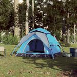 Sport si Outdoor - Camping - Corturi camping - Cort de camping cupola 4 persoane, setare rapida, albastru - Infinity.ro