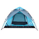 Sport si Outdoor - Camping - Corturi camping - Cort de camping cupola 4 persoane, setare rapida, albastru - Infinity.ro