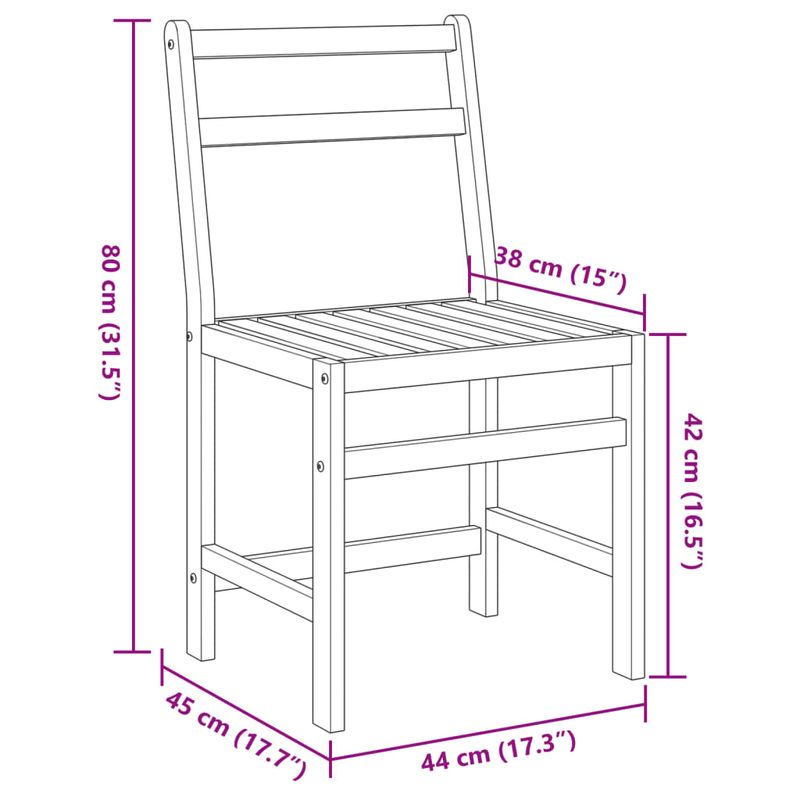 Casa si Gradina - Gradina si terasa - Mobilier exterior - Seturi mobila gradina - Set mobilier de balcon, 3 piese, lemn masiv de acacia - Infinity.ro