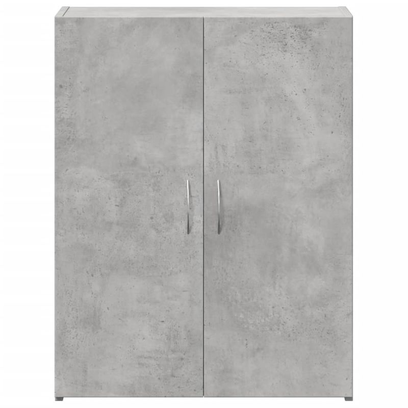 Casa si Gradina - Constructii - Depozitare, transport si protectie - Rafturi, fisete si vestiare - Fiset, gri beton, 60x32x77,5 cm, lemn prelucrat - Infinity.ro