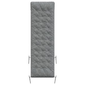 Perna sezlong, gri, 160x50x10 cm, piele intoarsa artificiala