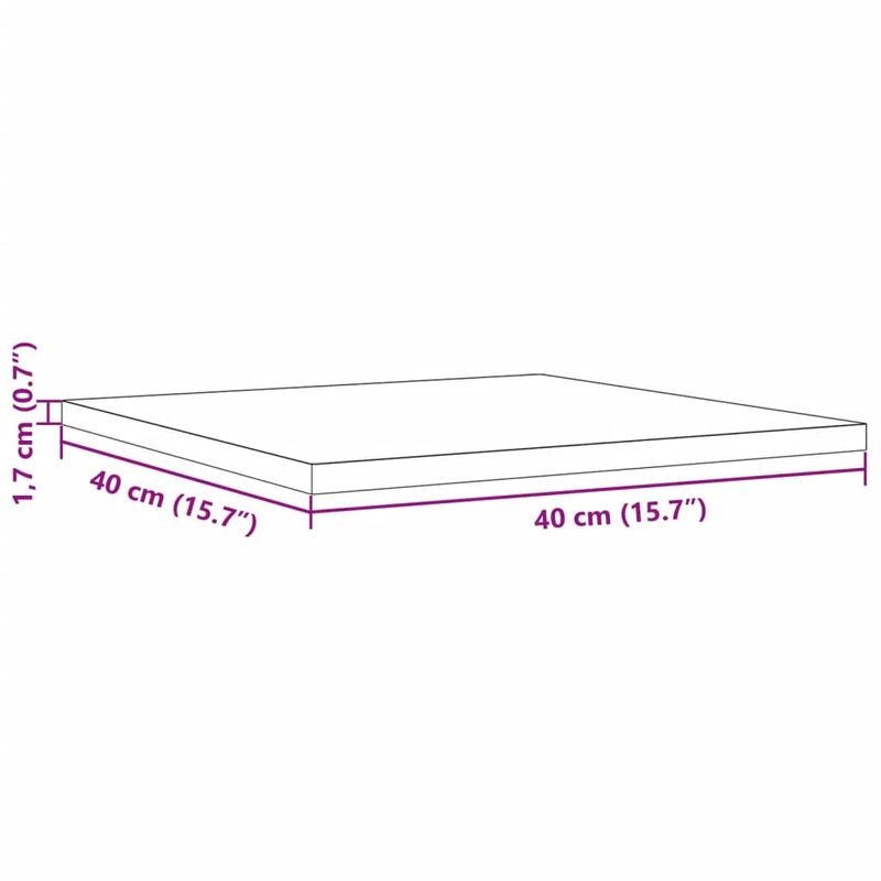 Casa si Gradina - Mobilier - Feronerie si accesorii mobila - Blat de masa patrat, 40x40x1,7 cm, lemn masiv de pin - Infinity.ro