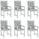 Casa si Gradina - Textile si covoare - Perne si pilote - Perne decorative - Perne scaun cu spatar scund 6 buc. melanj gri 100x50x4cm textil, gri deschis melange - Infinity.ro