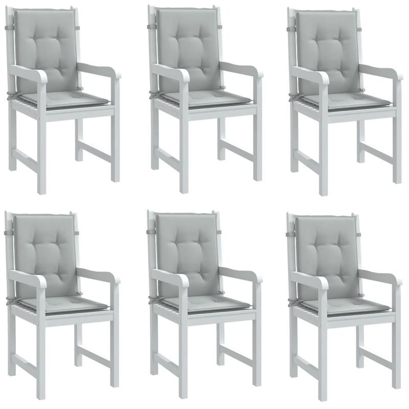 Casa si Gradina - Textile si covoare - Perne si pilote - Perne decorative - Perne scaun cu spatar scund 6 buc. melanj gri 100x50x4cm textil, gri deschis melange - Infinity.ro