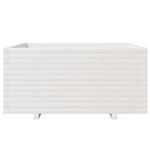 Casa si Gradina - Gradinarit si plante - Plante si ghivece - Ghivece si suporturi - Jardiniera de gradina, alb, 100x100x49,5 cm, lemn masiv de pin - Infinity.ro