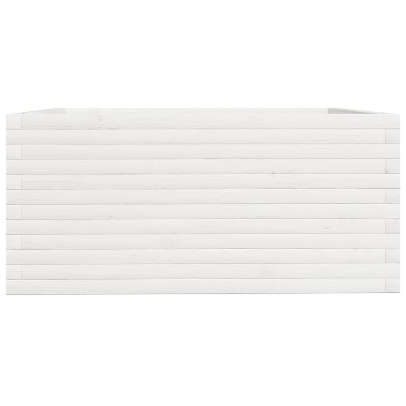 Casa si Gradina - Gradinarit si plante - Plante si ghivece - Ghivece si suporturi - Jardiniera de gradina, alb, 100x100x49,5 cm, lemn masiv de pin - Infinity.ro