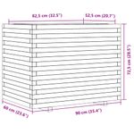 Casa si Gradina - Gradinarit si plante - Plante si ghivece - Ghivece si suporturi - Jardiniera de gradina, 90x60x72,5 cm, lemn masiv de pin - Infinity.ro