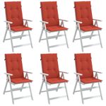 Casa si Gradina - Textile si covoare - Perne si pilote - Perne decorative - Perne scaun spatar inalt, 6 buc. melanj rosu 120x50x4 cm textil - Infinity.ro