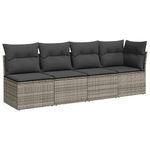 Casa si Gradina - Gradina si terasa - Mobilier exterior - Seturi mobila gradina - Set canapele de gradina cu perne, 8 piese, gri, poliratan - Infinity.ro