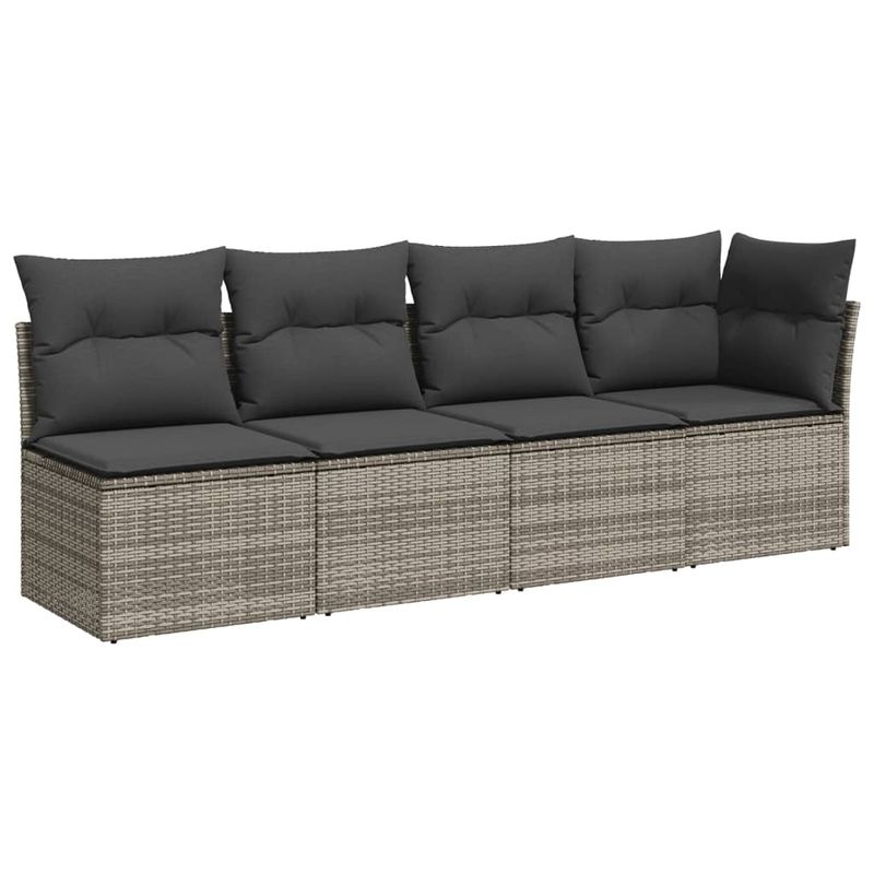 Casa si Gradina - Gradina si terasa - Mobilier exterior - Seturi mobila gradina - Set canapele de gradina cu perne, 8 piese, gri, poliratan - Infinity.ro