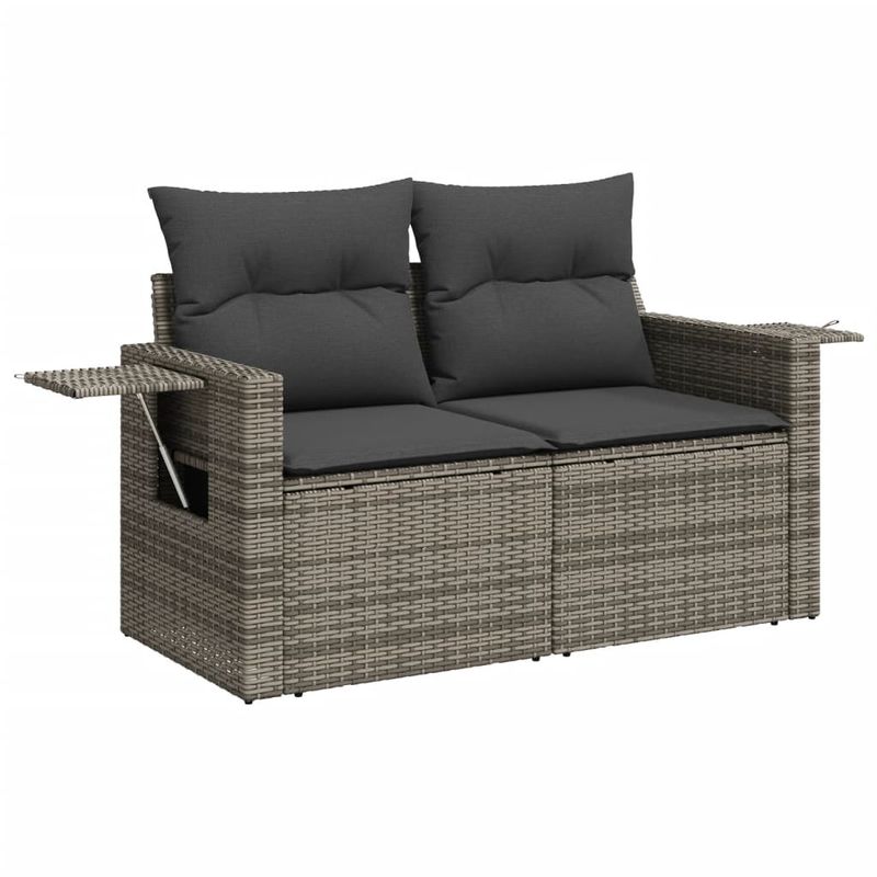 Casa si Gradina - Gradina si terasa - Mobilier exterior - Seturi mobila gradina - Set canapele de gradina cu perne, 8 piese, gri, poliratan - Infinity.ro
