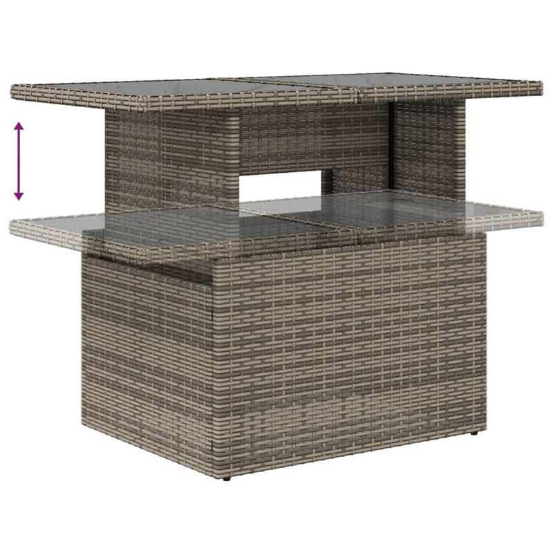 Casa si Gradina - Gradina si terasa - Mobilier exterior - Seturi mobila gradina - Set canapele de gradina cu perne, 8 piese, gri, poliratan - Infinity.ro