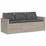 Casa si Gradina - Gradina si terasa - Mobilier exterior - Seturi mobila gradina - Set canapele de gradina cu perne, 6 piese gri deschis poliratan - Infinity.ro