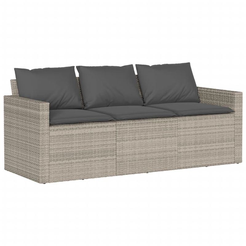 Casa si Gradina - Gradina si terasa - Mobilier exterior - Seturi mobila gradina - Set canapele de gradina cu perne, 6 piese gri deschis poliratan - Infinity.ro