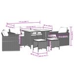 Casa si Gradina - Gradina si terasa - Mobilier exterior - Seturi mobila gradina - Set canapele de gradina cu perne, 6 piese gri deschis poliratan - Infinity.ro