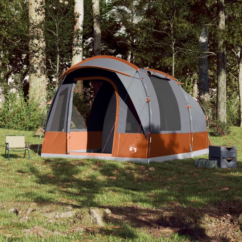 Sport si Outdoor - Camping - Corturi camping - Cort de camping tunel 3 persoane, gri/portocaliu, impermeabil - Infinity.ro