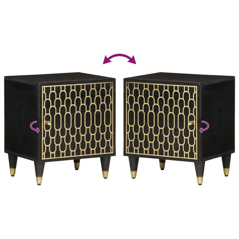 Casa si Gradina - Mobilier - Comode si corpuri - Noptiere - Noptiera, 40x33x46 cm, lemn masiv de mango - Infinity.ro