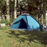 Sport si Outdoor - Camping - Corturi camping - Cort de camping cupola pentru 4 persoane, albastru, impermeabil - Infinity.ro