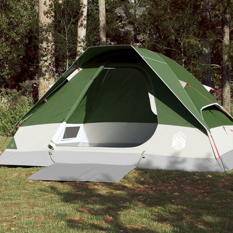 Sport si Outdoor - Camping - Corturi camping - Cort de camping cupola pentru 4 persoane, verde, impermeabil - Infinity.ro