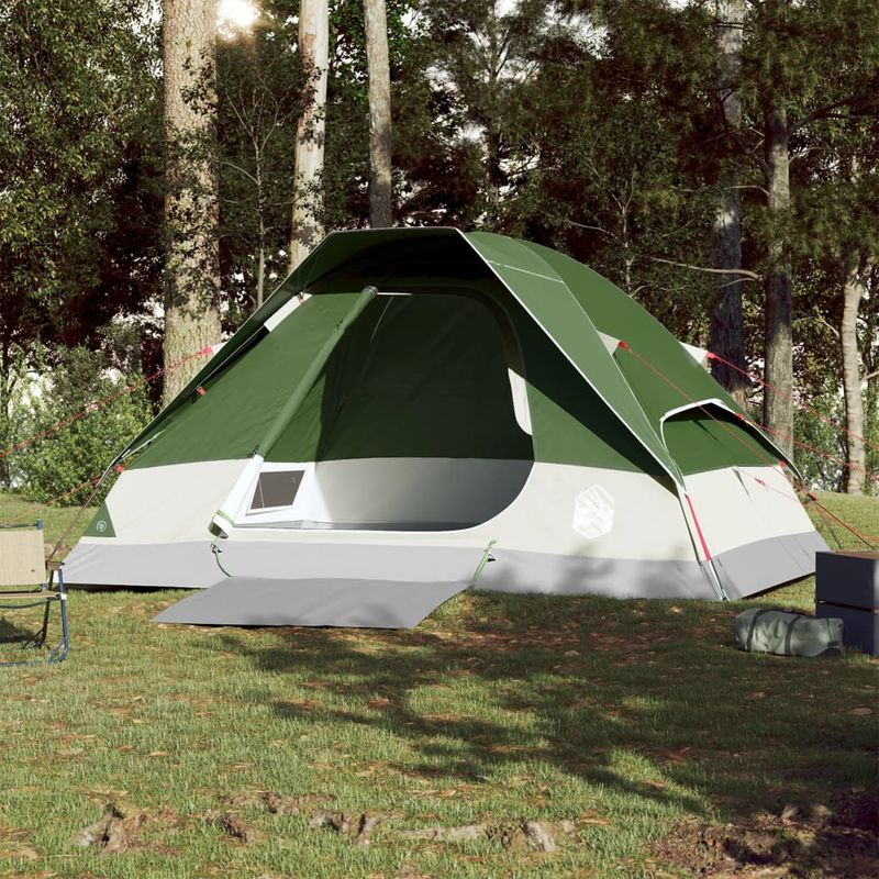 Sport si Outdoor - Camping - Corturi camping - Cort de camping cupola pentru 4 persoane, verde, impermeabil - Infinity.ro