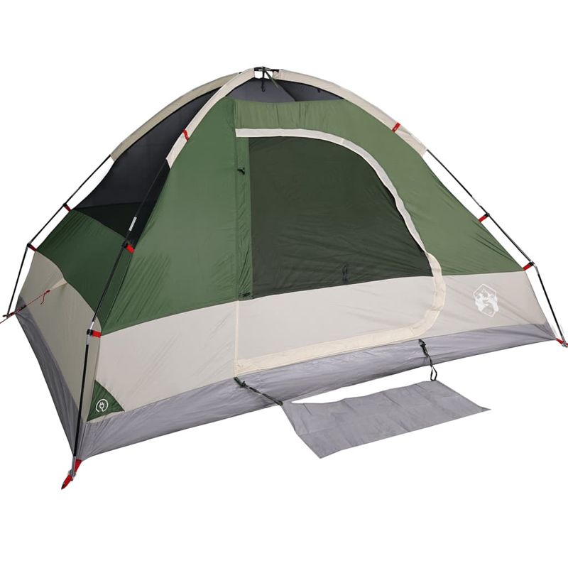 Sport si Outdoor - Camping - Corturi camping - Cort de camping cupola pentru 4 persoane, verde, impermeabil - Infinity.ro