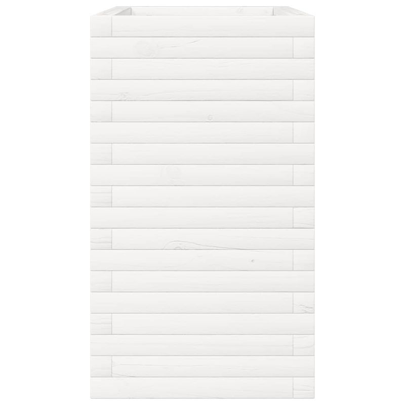 Casa si Gradina - Gradinarit si plante - Plante si ghivece - Ghivece si suporturi - Jardiniera de gradina, alb, 70x40x68,5 cm, lemn masiv de pin - Infinity.ro