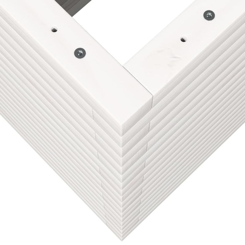 Casa si Gradina - Gradinarit si plante - Plante si ghivece - Ghivece si suporturi - Jardiniera de gradina, alb, 70x40x68,5 cm, lemn masiv de pin - Infinity.ro