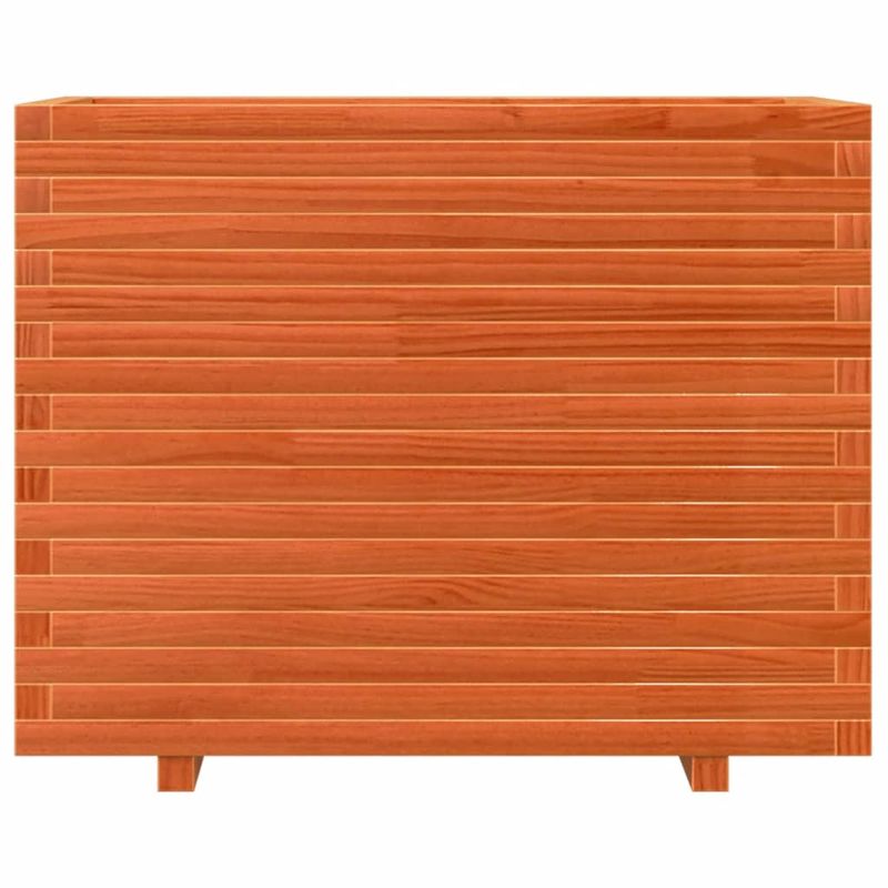 Casa si Gradina - Gradinarit si plante - Plante si ghivece - Ghivece si suporturi - Jardiniera gradina, maro ceruit, 90x60x72,5 cm, lemn masiv pin - Infinity.ro