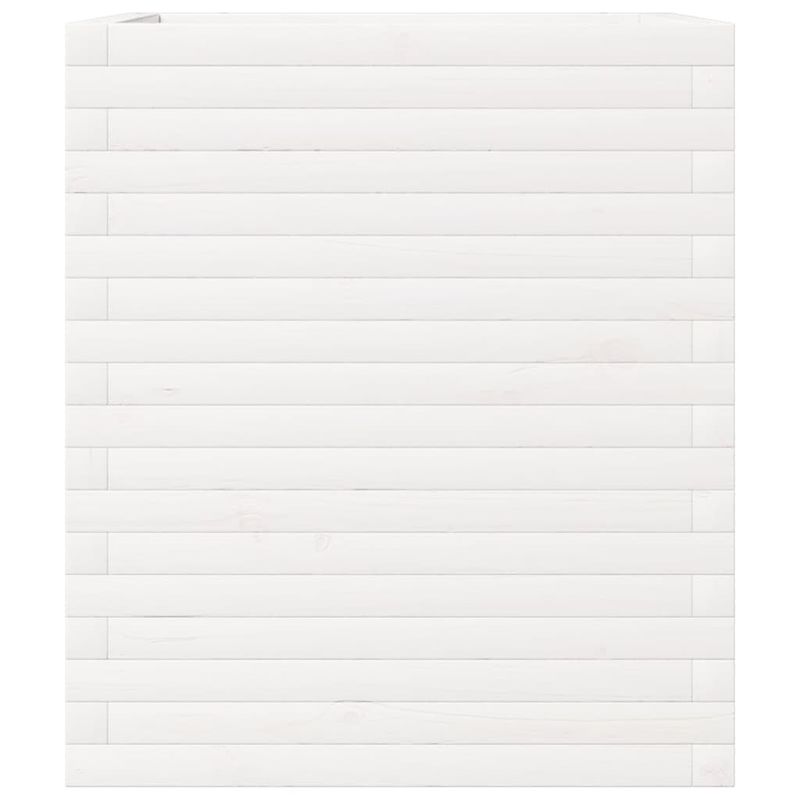 Casa si Gradina - Gradinarit si plante - Plante si ghivece - Ghivece si suporturi - Jardiniera de gradina, alb, 60x60x68,5 cm, lemn masiv de pin - Infinity.ro