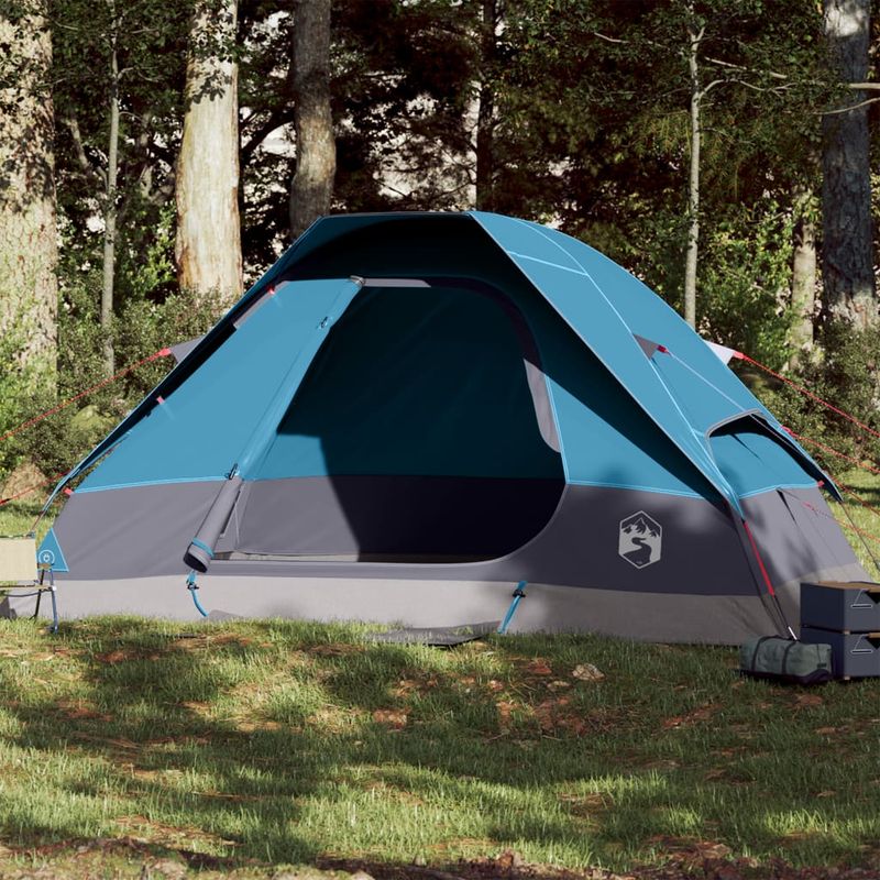 Sport si Outdoor - Camping - Corturi camping - Cort de familie cupola, 6 persoane, albastru, impermeabil - Infinity.ro