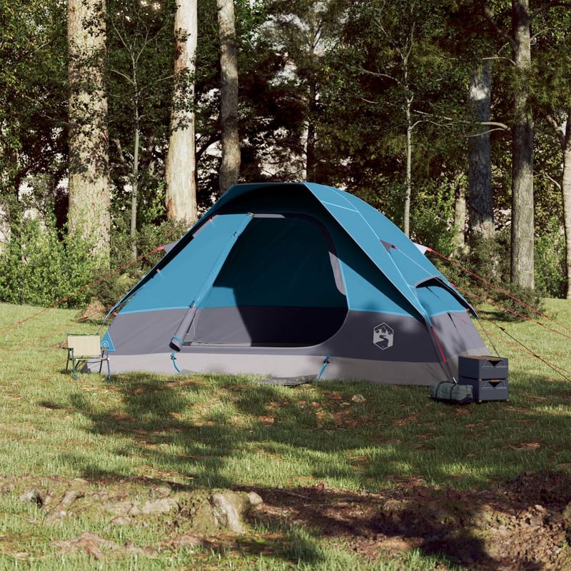Sport si Outdoor - Camping - Corturi camping - Cort de familie cupola, 6 persoane, albastru, impermeabil - Infinity.ro