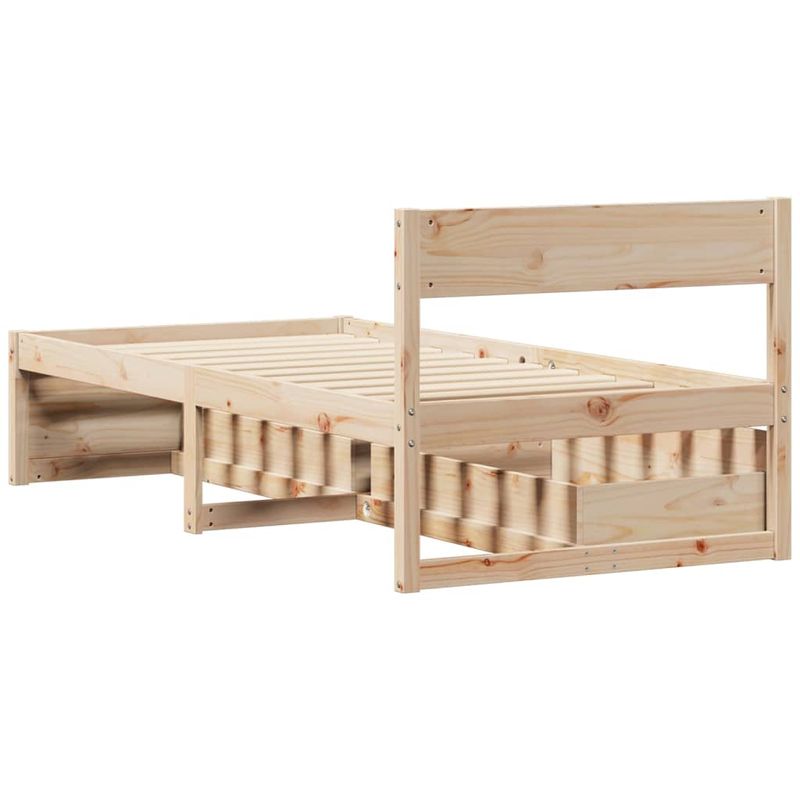 Casa si Gradina - Mobilier - Paturi si accesorii - Paturi - Cadru Pat cu Sertare 100x200 cm Lemn Masiv Pin - Infinity.ro