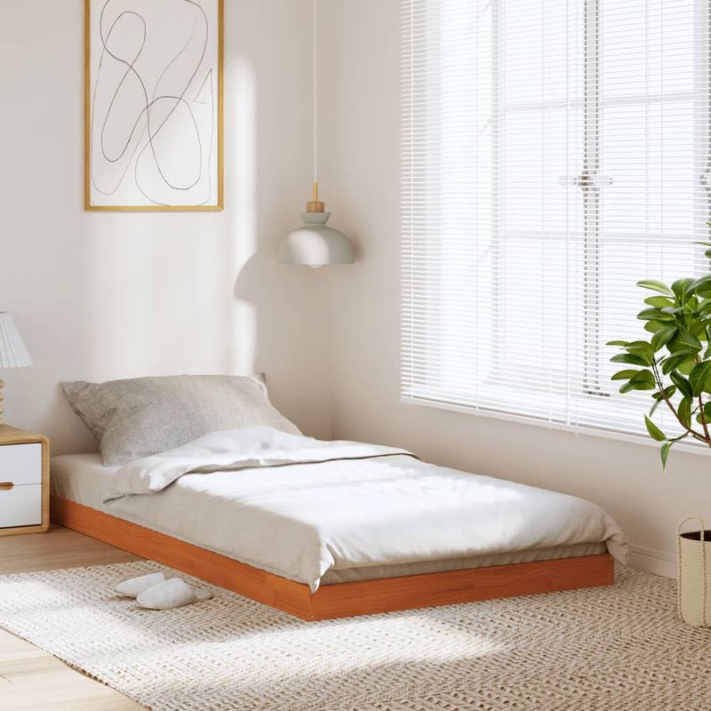 Casa si Gradina - Mobilier - Paturi si accesorii - Paturi - Pat de zi, maro ceruit, 75x190 cm, lemn masiv de pin - Infinity.ro