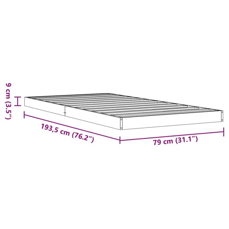 Casa si Gradina - Mobilier - Paturi si accesorii - Paturi - Pat de zi, maro ceruit, 75x190 cm, lemn masiv de pin - Infinity.ro