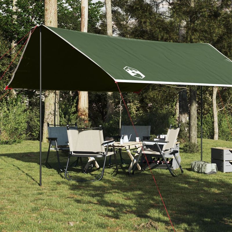 Sport si Outdoor - Camping - Copertine si adaposturi - Prelata de camping, verde, 430x380x210 cm, impermeabila, material tafta - Infinity.ro