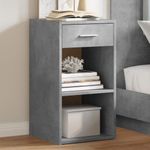 Casa si Gradina - Mobilier - Comode si corpuri - Noptiere - Noptiere, 2 buc., gri beton, 35x34x65 cm, lemn prelucrat - Infinity.ro
