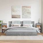 Casa si Gradina - Mobilier - Comode si corpuri - Noptiere - Noptiere, 2 buc., gri beton, 35x34x65 cm, lemn prelucrat - Infinity.ro