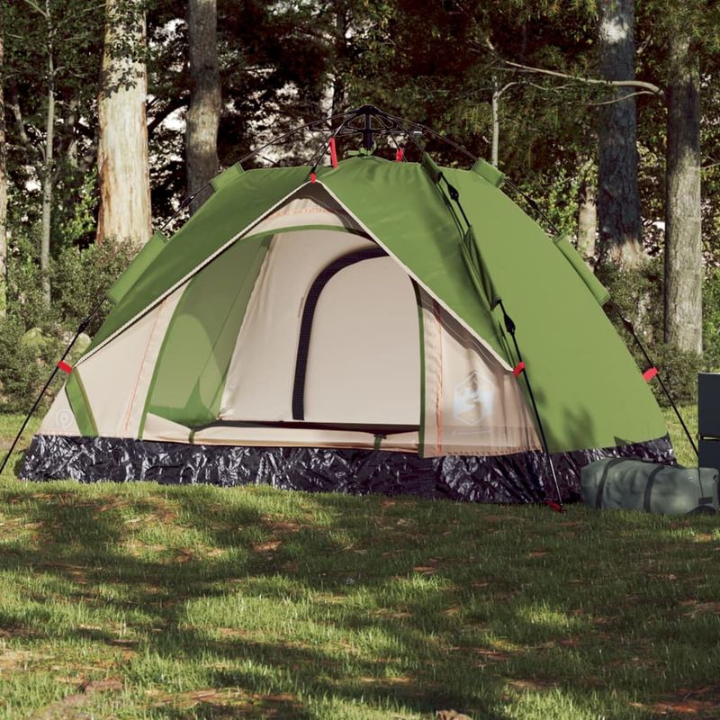 Sport si Outdoor - Camping - Corturi camping - Cort de camping cupola 2 persoane, setare rapida, verde - Infinity.ro